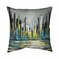 Fondo 20 x 20 in. Abstract Blue Skyline-Double Sided Print Indoor Pillow FO2793926